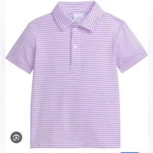 Little English Purple Striped Polo Shirt